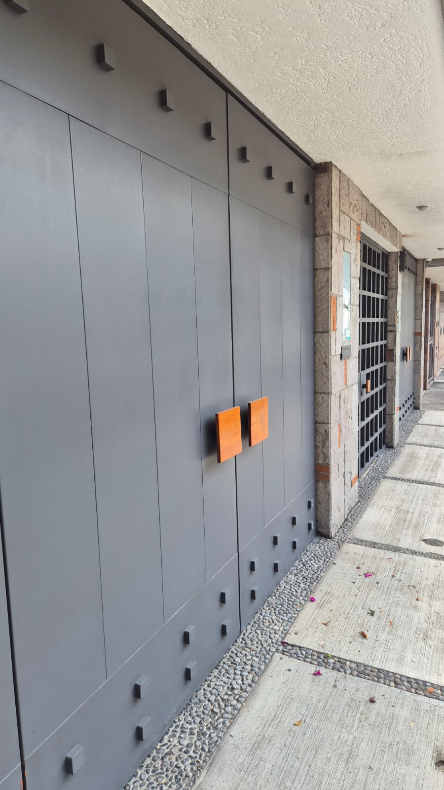 Portón residencial de herrería fabricado por Crisol Nativo en Toluca